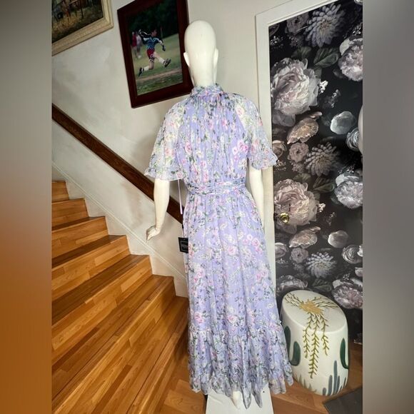 Mac Duggal Ieena 68259 - High Neck Floral Print Evening Dress/ size 4 - Picture 6 of 12